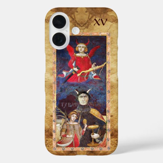ANTIQUE RENAISSANCE TAROTS 15 / DIE DEVIL Case-Mate iPhone HÜLLE (Rückseite)