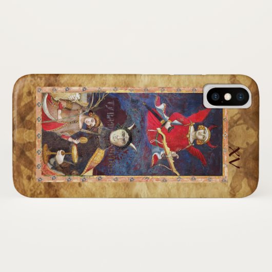ANTIQUE RENAISSANCE TAROTS 15 / DIE DEVIL Case-Mate iPhone HÜLLE (Rückseite (Horizontal))