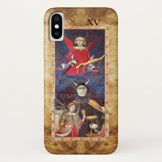 ANTIQUE RENAISSANCE TAROTS 15 / DIE DEVIL Case-Mate iPhone HÜLLE (Rückseite)