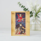 ANTIQUE RENAISSANCE TAROTS 15 / DIE DEVIL POSTKARTE (Stehend Vorderseite)