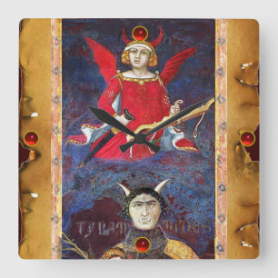 ANTIQUE RENAISSANCE TAROTS 15 /THE DEVIL QUADRATISCHE WANDUHR