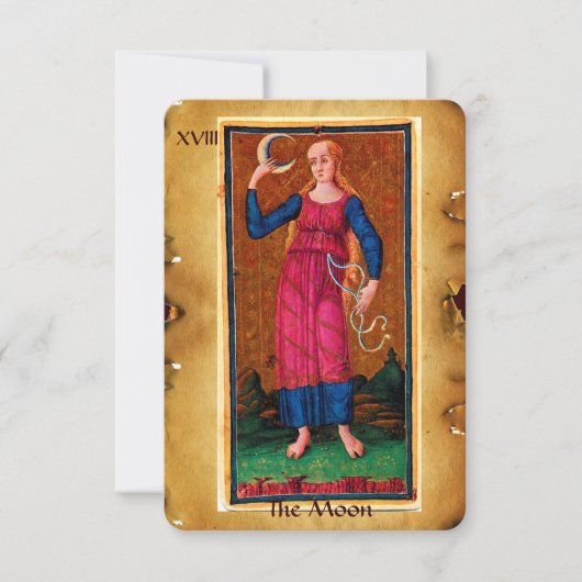 ANTIQUE RENAISSANCE TAROTS 18 / MOND ANKÜNDIGUNG (Vorderseite)