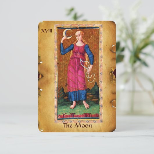 ANTIQUE RENAISSANCE TAROTS 18 / MOND ANKÜNDIGUNG (Stehend Vorderseite)