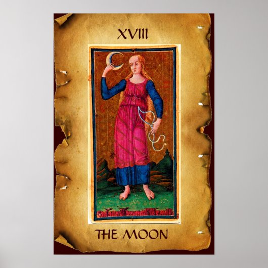 ANTIQUE RENAISSANCE TAROTS 18 / MOND POSTER (Vorne)