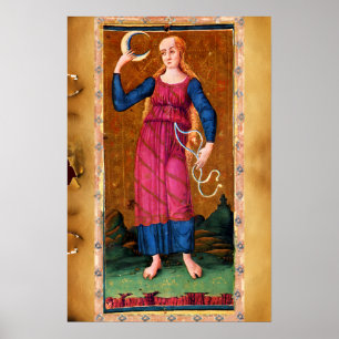 ANTIQUE RENAISSANCE TAROTS 18 / MOND POSTER
