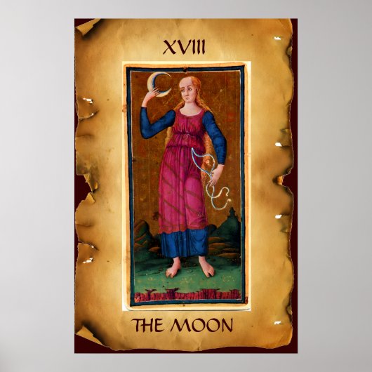 ANTIQUE RENAISSANCE TAROTS 18 / MOND POSTER (Vorne)