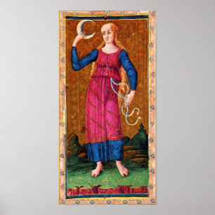 ANTIQUE RENAISSANCE TAROTS 18 / MOND POSTER
