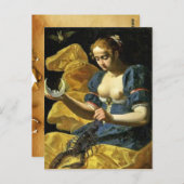 ANTIQUE RENAISSANCE TAROTS 18 / MOND POSTKARTE (Vorne/Hinten)