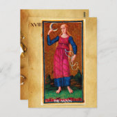 ANTIQUE RENAISSANCE TAROTS 18 / MOND POSTKARTE (Vorne/Hinten)