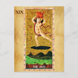 ANTIQUE RENAISSANCE TAROTS 19 / DIE SONNE POSTKARTE