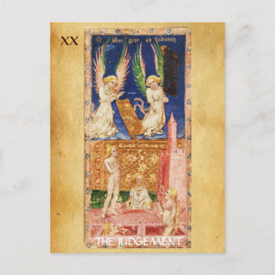 ANTIQUE RENAISSANCE TAROTS 20 / DAS URTEIL POSTKARTE