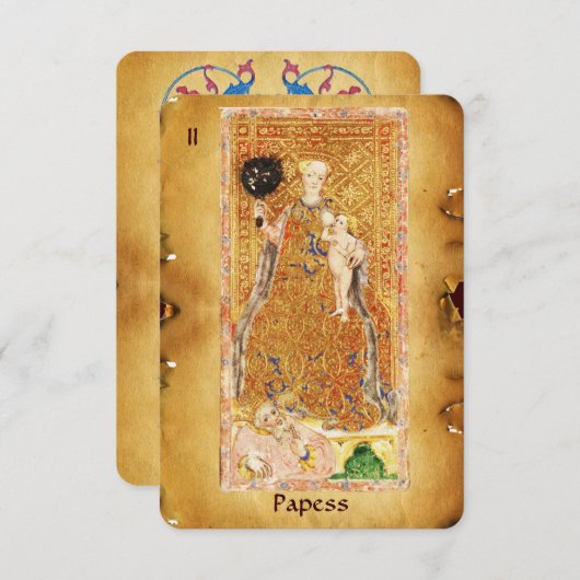 ANTIQUE RENAISSANCE TAROTS 2 / PAPIER ( WOHLTÄTIGK ANKÜNDIGUNG (Vorne/Hinten)
