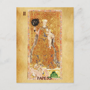 ANTIQUE RENAISSANCE TAROTS 2 / PÄPSTIN ( WOHLTÄTI POSTKARTE