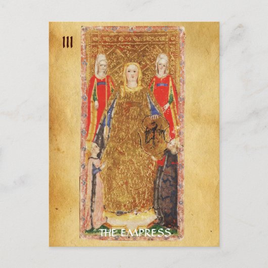 ANTIQUE RENAISSANCE TAROTS 3 / DIE EMPRESS POSTKARTE (Vorderseite)