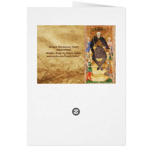 ANTIQUE RENAISSANCE TAROTS 4 / DER EMPERAT (Hinten)