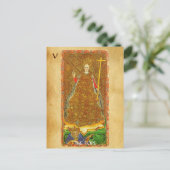 ANTIQUE RENAISSANCE TAROTS 5 / DAS POP ( Glaube ) Postkarte (Stehend Vorderseite)