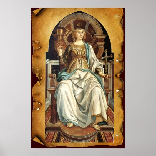 ANTIQUE RENAISSANCE TAROTS 5/ DAS POPE-Pergament Poster (Vorne)