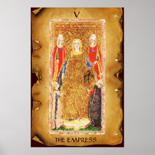 ANTIQUE RENAISSANCE TAROTS 5 / EMPRESS POSTER
