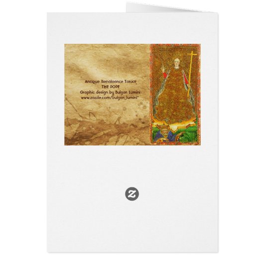 ANTIQUE RENAISSANCE TAROTS 5 / POPE (Hinten)