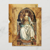 ANTIQUE RENAISSANCE TAROTS 5 / POPE POSTKARTE (Vorne/Hinten)