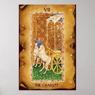 ANTIQUE RENAISSANCE TAROTS 7 / DIE CHARIOT POSTER