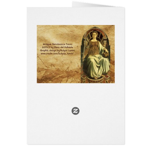 ANTIQUE RENAISSANCE TAROTS 8 / JUSTIZ (Hinten)