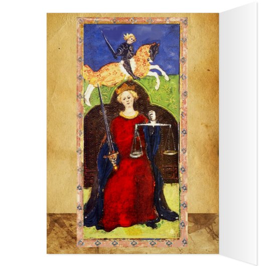 ANTIQUE RENAISSANCE TAROTS 8 / JUSTIZ (Innen (Links))