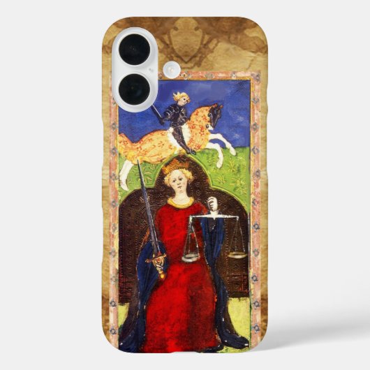 ANTIQUE RENAISSANCE TAROTS 8 / JUSTIZ Case-Mate iPhone HÜLLE (Rückseite)