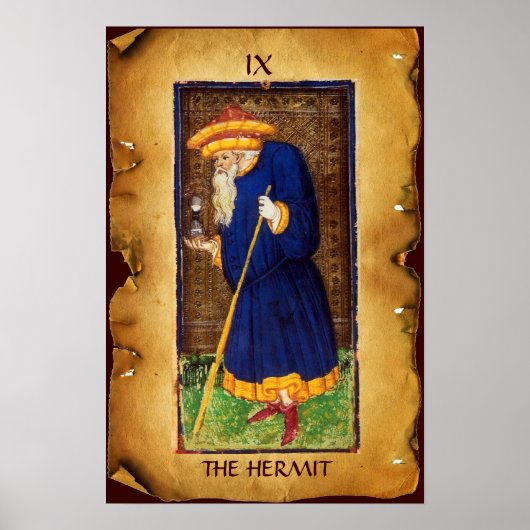 ANTIQUE RENAISSANCE TAROTS 9 / DIE HERMIT POSTER (Vorne)