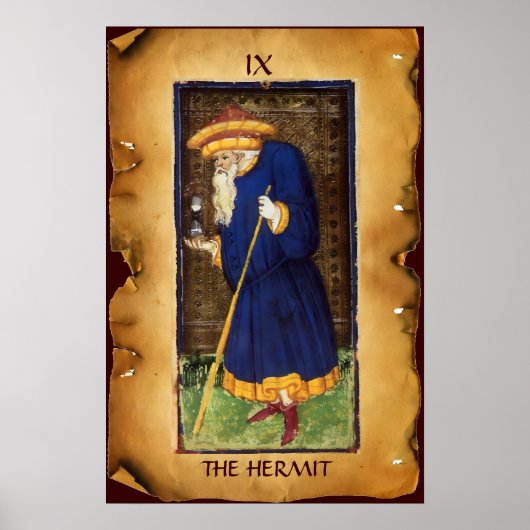 ANTIQUE RENAISSANCE TAROTS 9 / DIE HERMIT POSTER (Vorne)