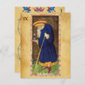 ANTIQUE RENAISSANCE TAROTS 9 / DIE HERMIT POSTKARTE (Vorne/Hinten)