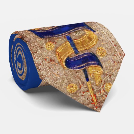 ANTIQUE RENAISSANCE TAROTS, ACE OF SCHWERTER Gold  Krawatte (Gerollt)