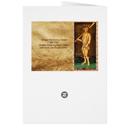 ANTIQUE RENAISSANCE TAROTS / DAS FOOL (Hinten)