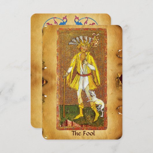 ANTIQUE RENAISSANCE TAROTS / DAS FOOL ANKÜNDIGUNG (Vorne/Hinten)