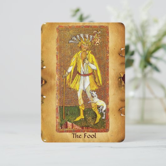 ANTIQUE RENAISSANCE TAROTS / DAS FOOL ANKÜNDIGUNG (Stehend Vorderseite)