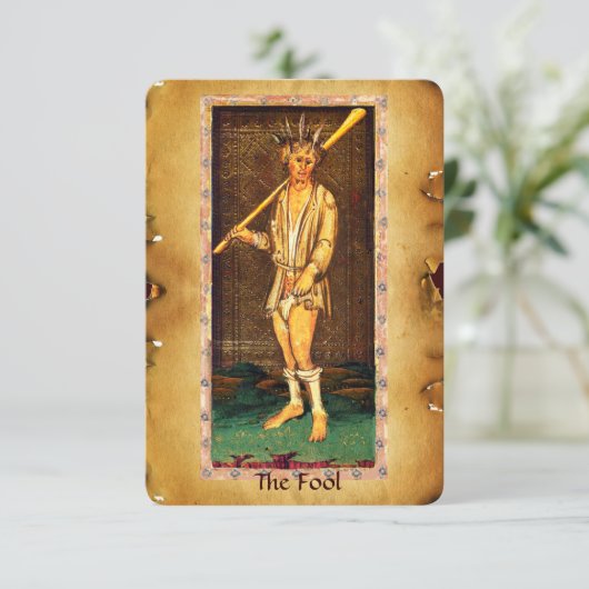 ANTIQUE RENAISSANCE TAROTS / DAS FOOL ANKÜNDIGUNG (Stehend Vorderseite)