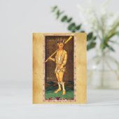 ANTIQUE RENAISSANCE TAROTS / DAS FOOL POSTKARTE (Stehend Vorderseite)