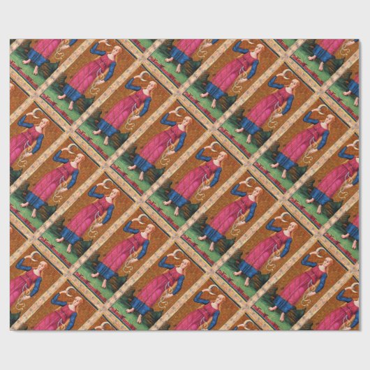 ANTIQUE RENAISSANCE TAROTS / DER Mond Geschenkpapier (Flach)