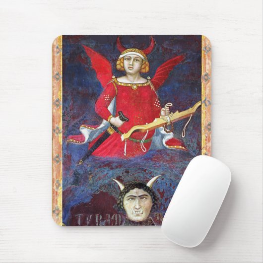 ANTIQUE RENAISSANCE TAROTS /DEVIL-Priesterdetails Mousepad (Mit Mouse)