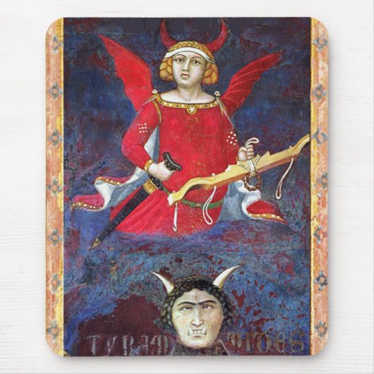 ANTIQUE RENAISSANCE TAROTS /DEVIL-Priesterdetails Mousepad (Vorne)