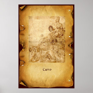 ANTIQUE RENAISSANCE TAROTS / DIE CHARIOT POSTER