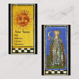 ANTIQUE RENAISSANCE TAROTS / DIE SONNE UND DER MON VISITENKARTE
