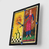 ANTIQUE RENAISSANCE TAROTS /DIE SONNE UND DER MOND QUADRATISCHE WANDUHR (Winkel)