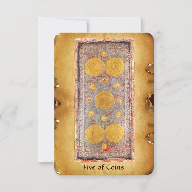 ANTIQUE RENAISSANCE TAROTS / FÜNF MÜNZEN (Vorderseite)