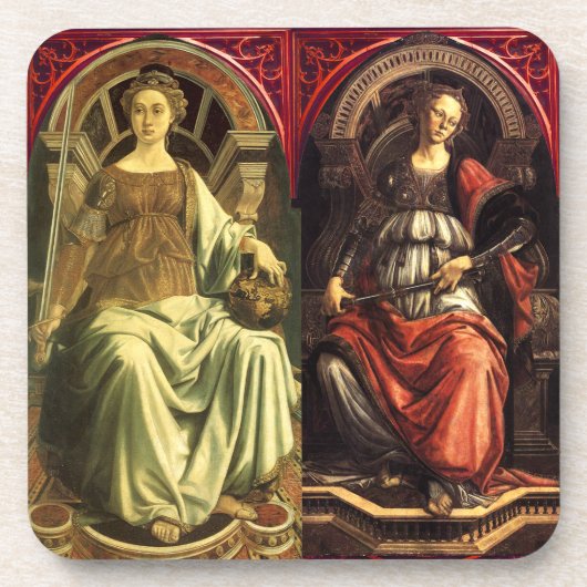 ANTIQUE RENAISSANCE TAROTS / JUSTIZ - FORTITUE UNTERSETZER (Vorderseite)