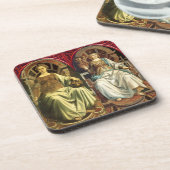 ANTIQUE RENAISSANCE TAROTS / JUSTIZ - POP GETRÄNKEUNTERSETZER (Linke Seite)