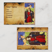 ANTIQUE RENAISSANCE-TAROTS, JUSTIZPerchment Visitenkarte (Vorne/Hinten)