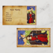 ANTIQUE RENAISSANCE-TAROTS, JUSTIZPerchment Visitenkarte (Vorne/Hinten)