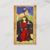 ANTIQUE RENAISSANCE-TAROTS, JUSTIZPerchment Visitenkarte (Rückseite)