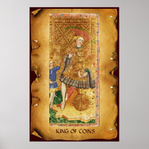ANTIQUE RENAISSANCE TAROTS /KÖNIEN VON MÜNZEN POSTER